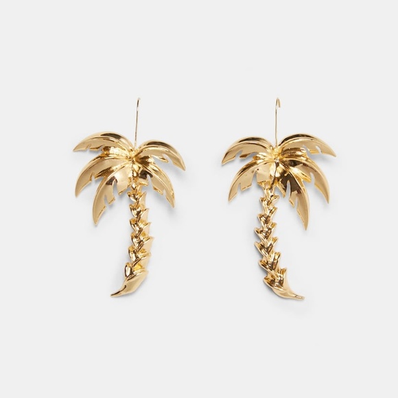Zara Jewelry - Zara golden palm tree earrings
